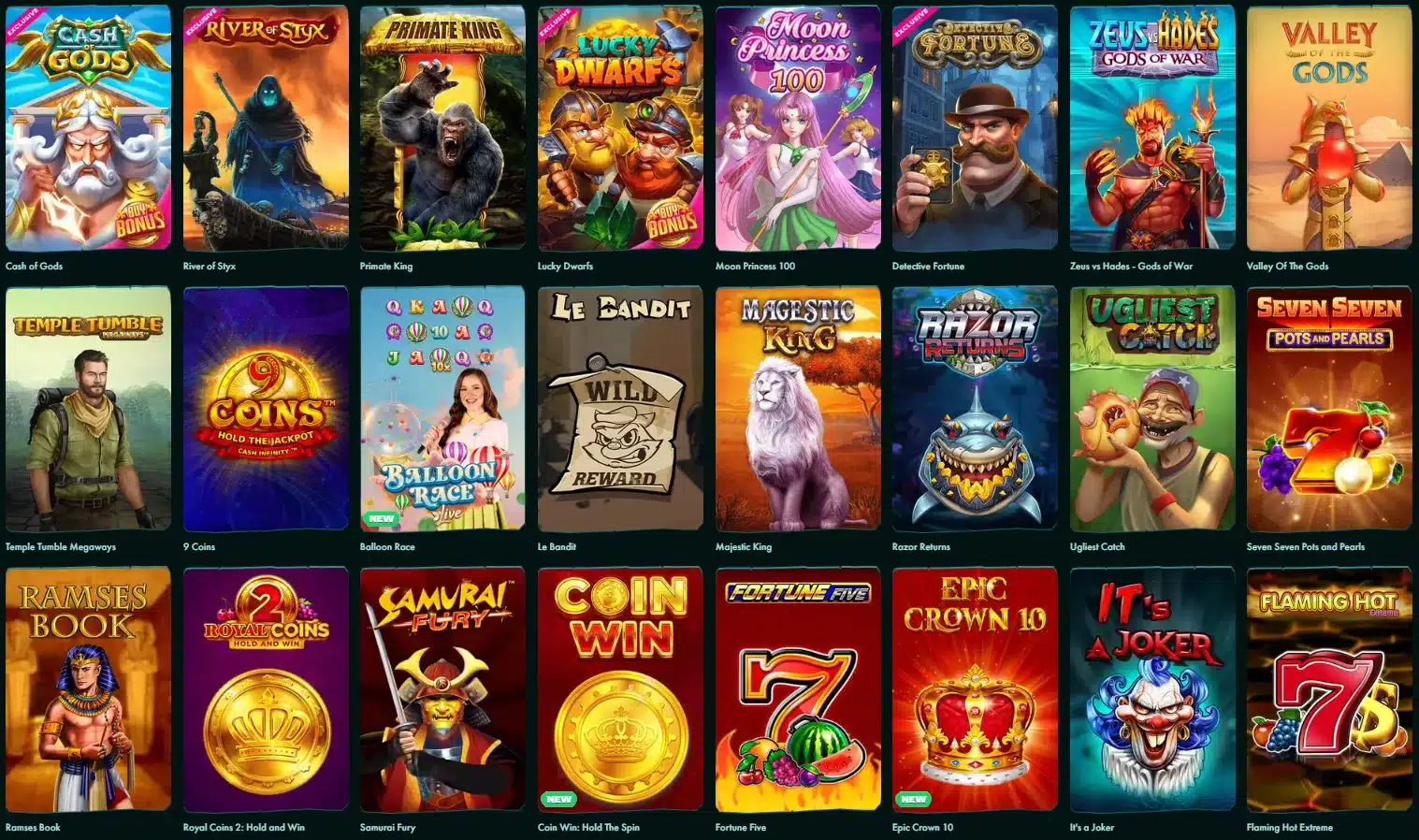 Game Selection at Playio Casino