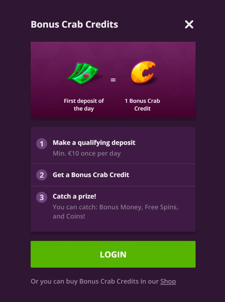 Malina Casino Bonus Crab